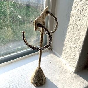Silver hoop earrings
